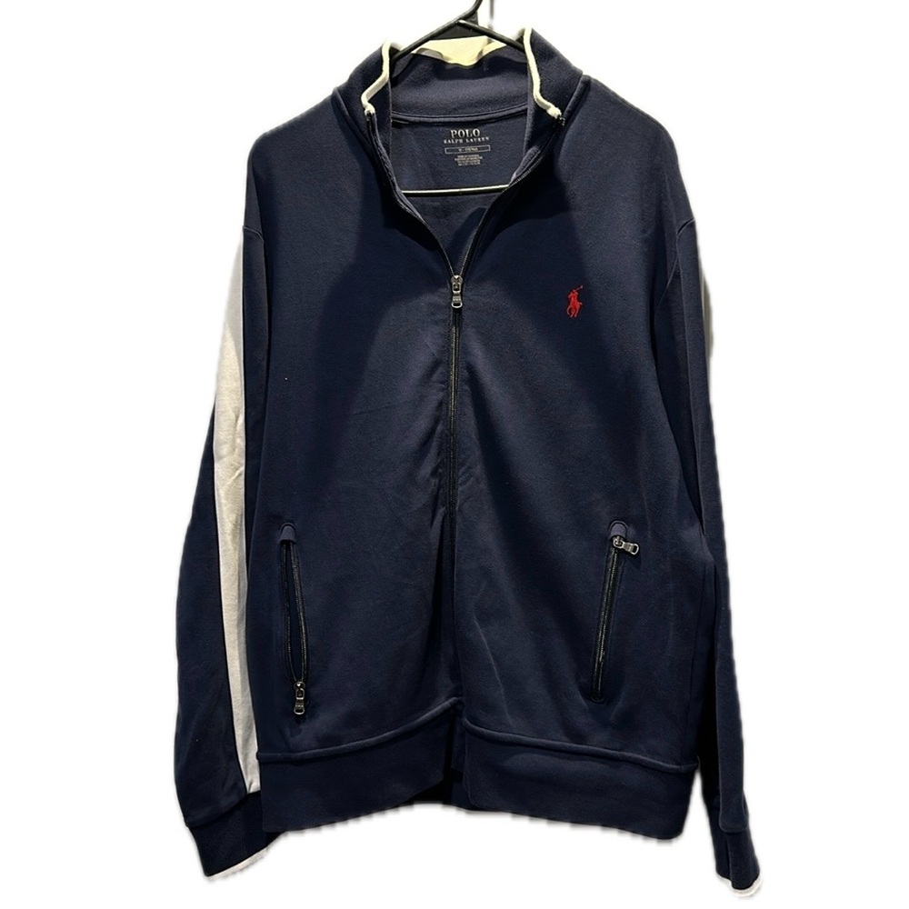 Polo Ralph Lauren Jacket, Navy & White Size: M